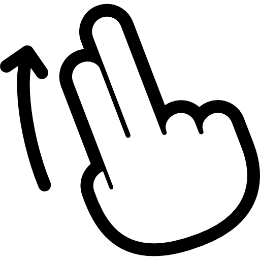 Flick up gestures fingers hands icon