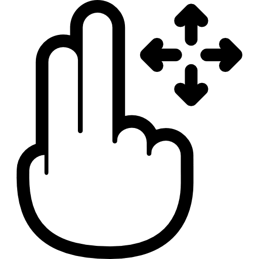 Drag fingers hand gestures icon