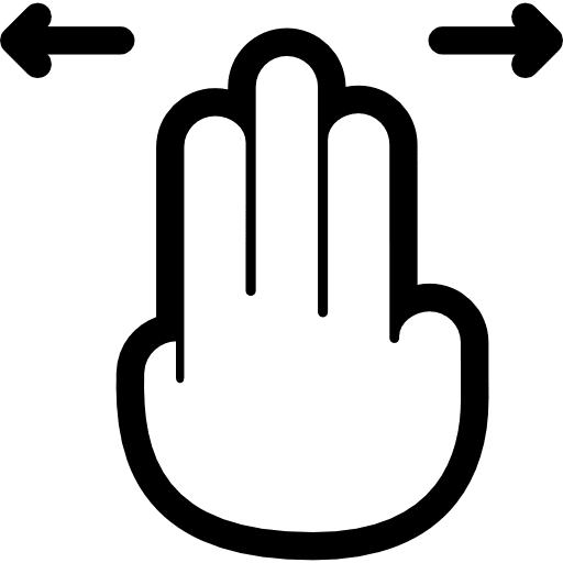 Spread gestures touch screen fingers icon