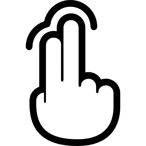 Tap fingers hands gesture icon