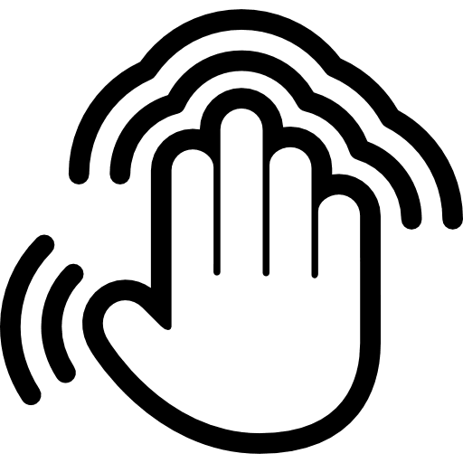 Double tap hand fingers gestures icon