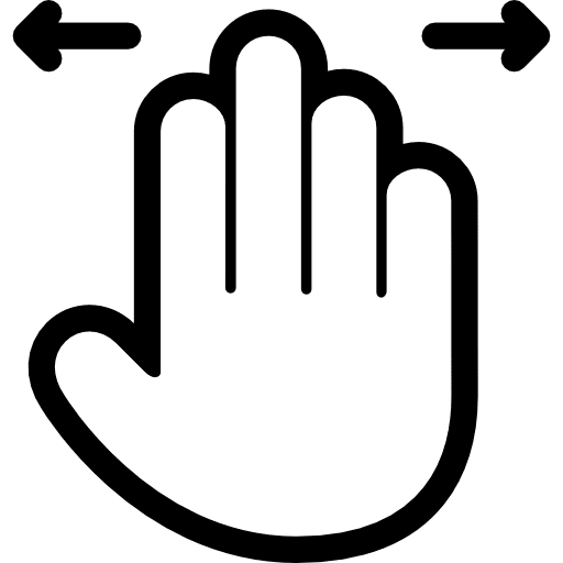 Spread gesture slide gestures icon