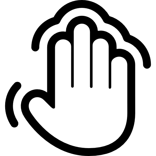 Tap touch screen gestures hand icon