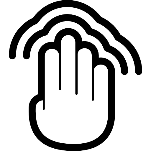 Double trap fingers gestures touch screen icon