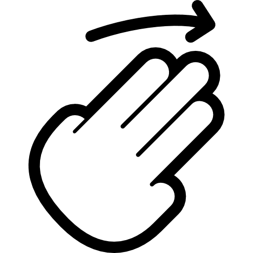 Flick right right arrow gesture gestures icon