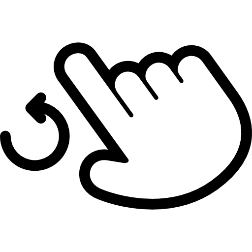 Rotate slide turn circular arrow icon