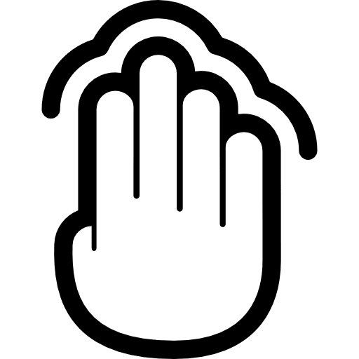 Tap touch screen fingers hand icon