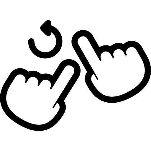 Rotate hands gestures touch screen icon