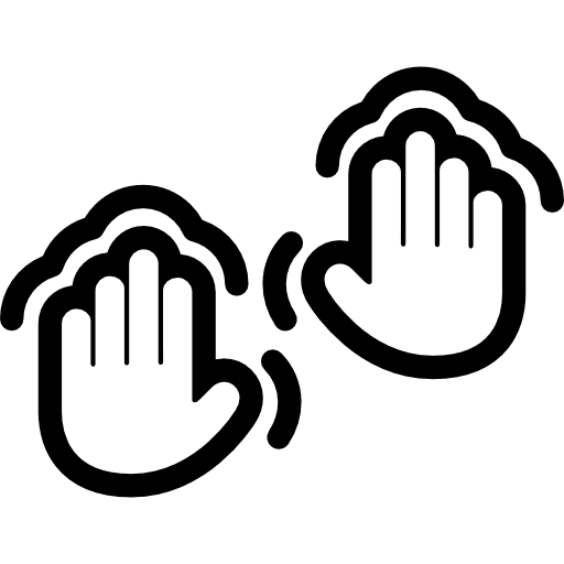 Tap hands touch screen gesture icon