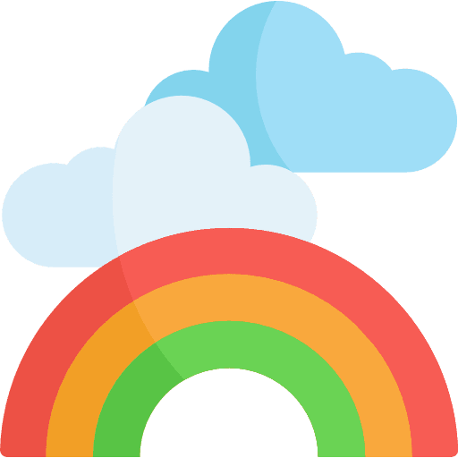 Rainbow signs rainbow lines weather icon