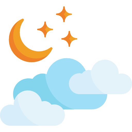 Cloudy night sky weather icon Cloudy night sky weather icon