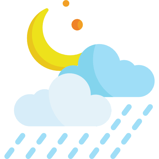 Night rain stars clouds universe icon Night rain stars clouds universe icon