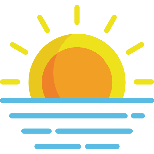 Sunrise sun evening weather icon Sunrise sun evening weather icon