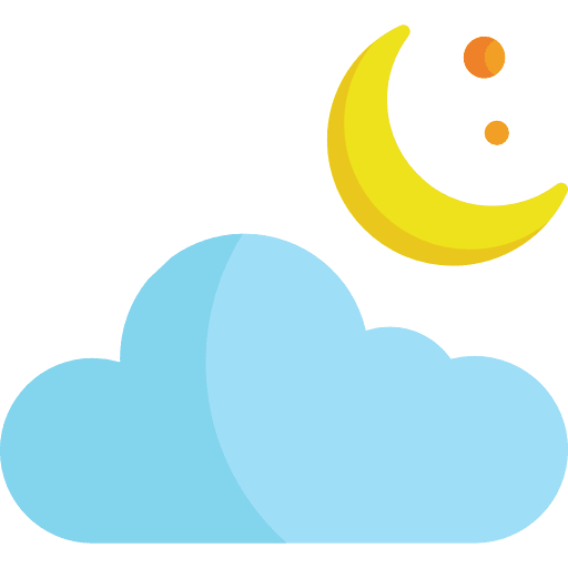 Cloud weather forecast night icon Cloud weather forecast night icon