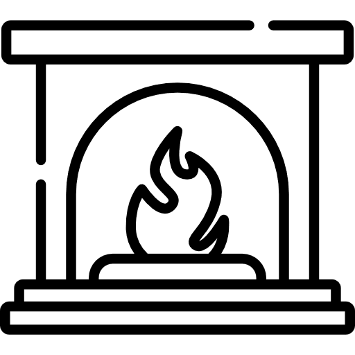 Fireplace furniture and household warm chimney icon