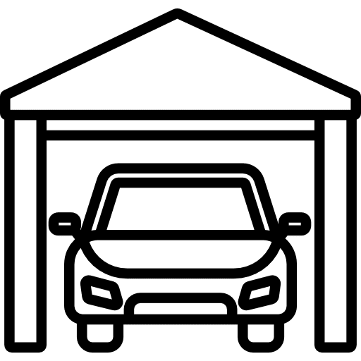 Garage parking vehicle car icon