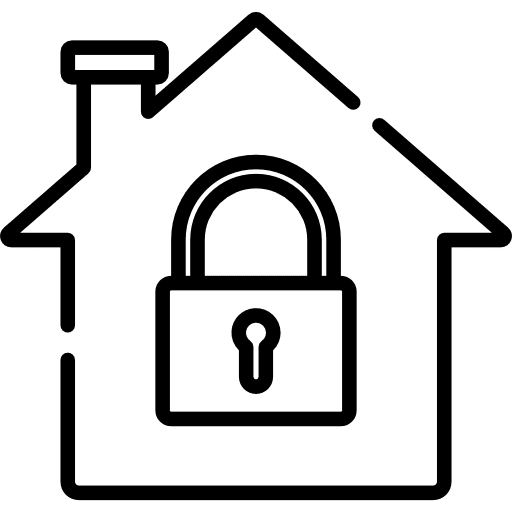 Smart home technological padlock smart home icon