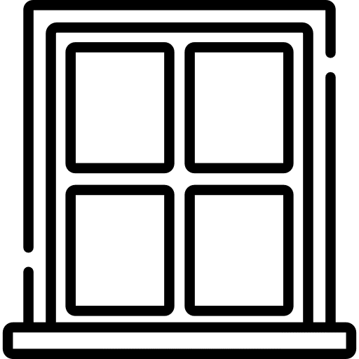 Window furniture and household window decoration icon