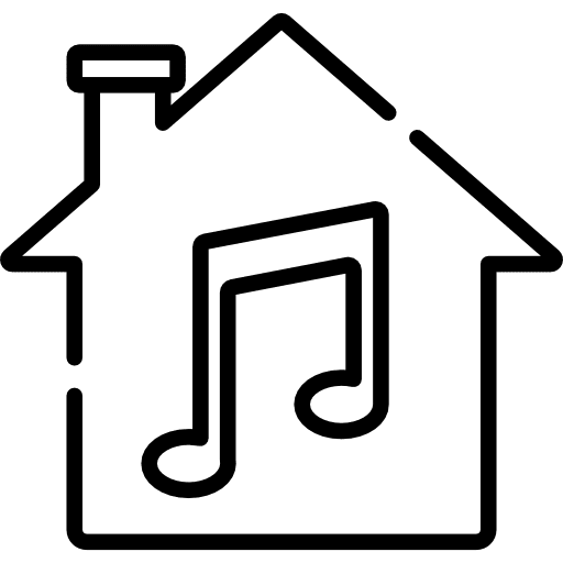 Smart home house music real estate icon