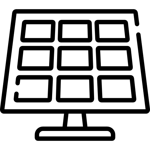 Solar panel ecological ecology and environment technology icon