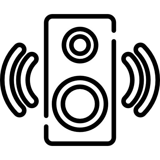 Speaker audio technology music player icon