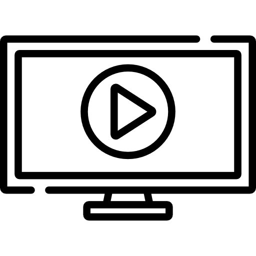 Television screen television monitor icon