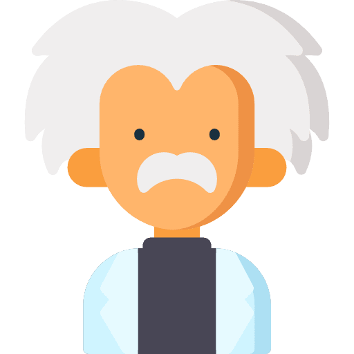 Scientist doctor laboratory observation icon