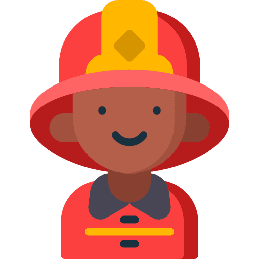 Firefighter occupation avatar job icon Firefighter occupation avatar job icon