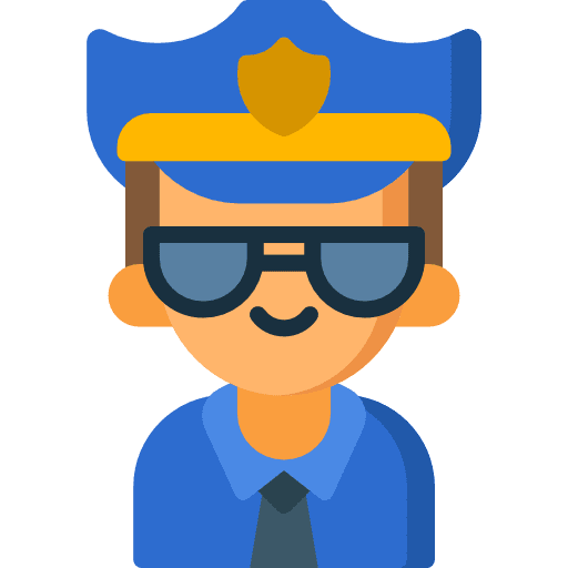 Police policemen guardian person icon Police policemen guardian person icon