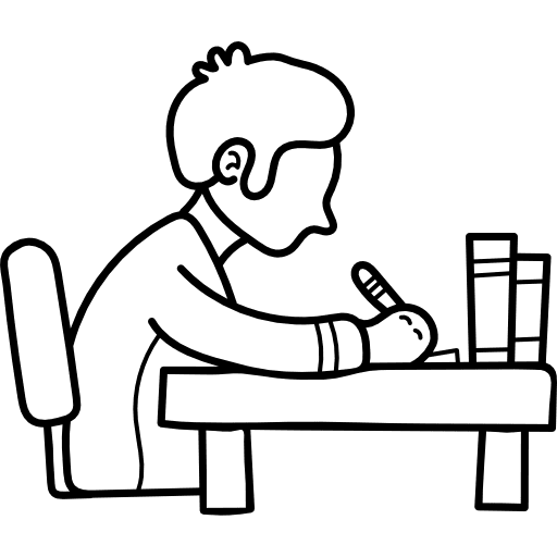 Studying education humanpictos desk icon