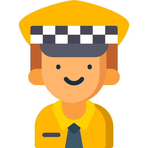 Taxi driver job people social icon Taxi driver job people social icon
