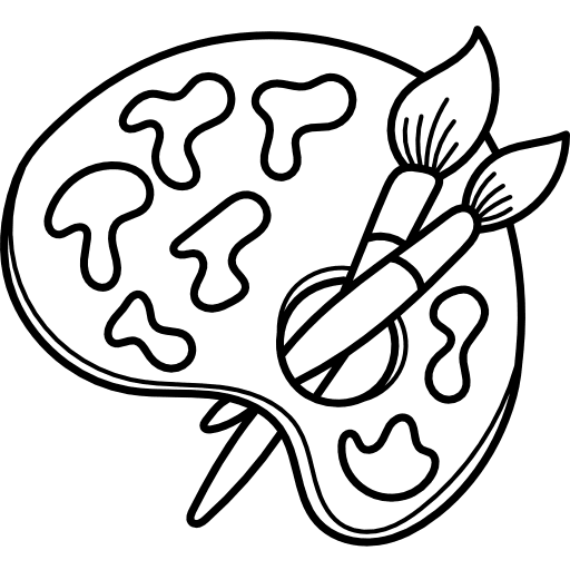 Paint palette artistic palette edit tools icon