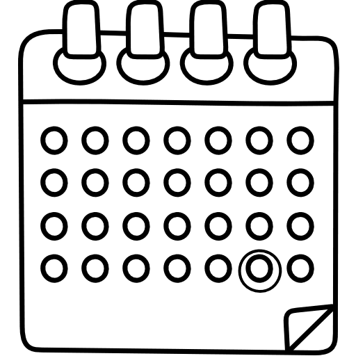 Calendar organization interface calendar icon