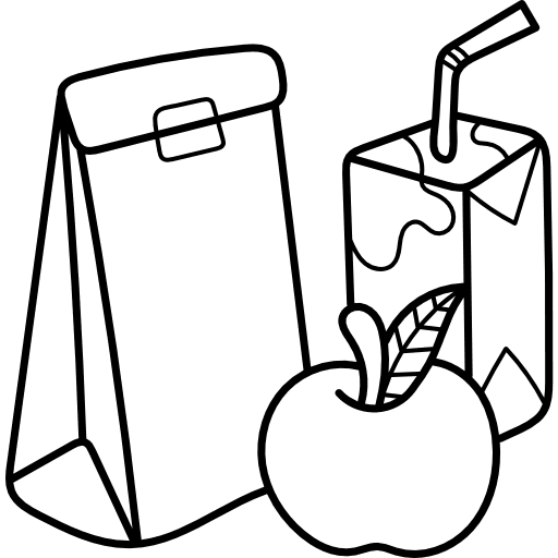 Lunch apple lunch school lunch icon