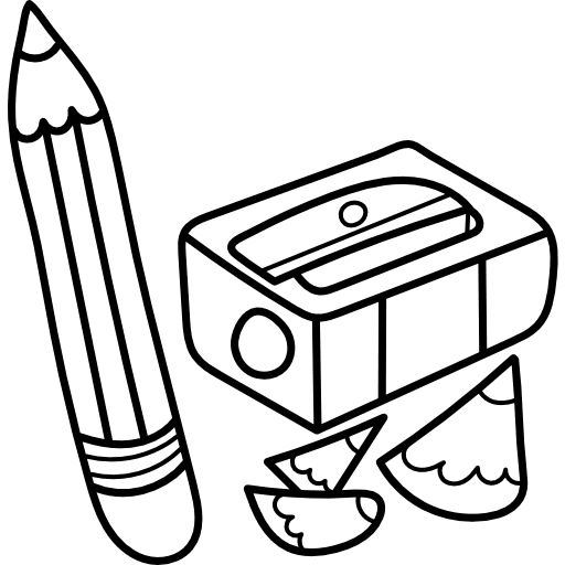 Sharpener pencil sharpener school material icon