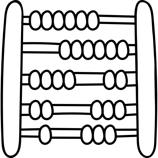Abacus tools and utensils calculator business icon