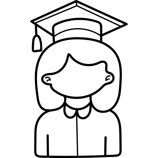 Graduate mortarboard academy cap icon