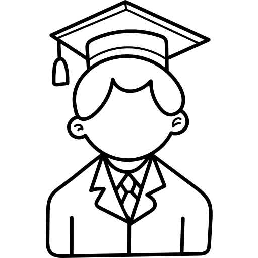 Graduate student avatar user icon