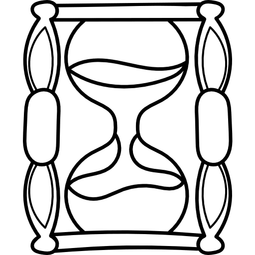 Hourglass tools and utensils time and date clock icon