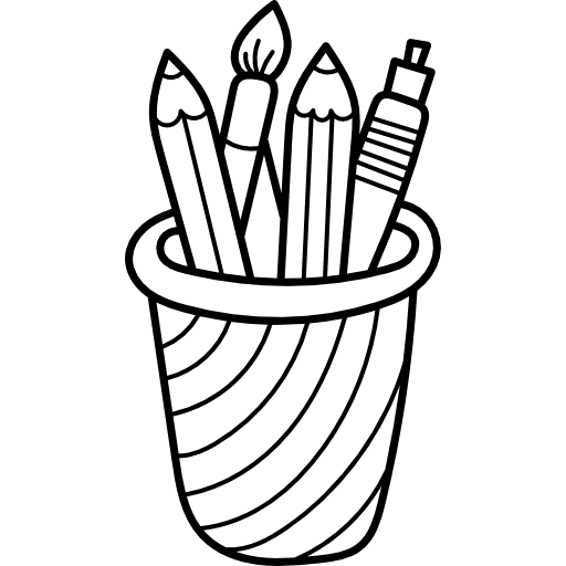 Pencil case school material writing office material icon