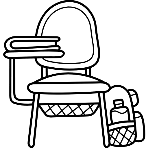 Desk chair furniture and household sitting seat icon