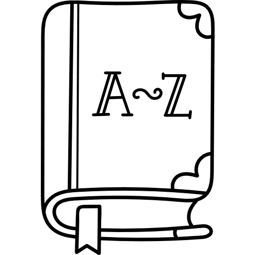 Dictionary education manual bookmark icon