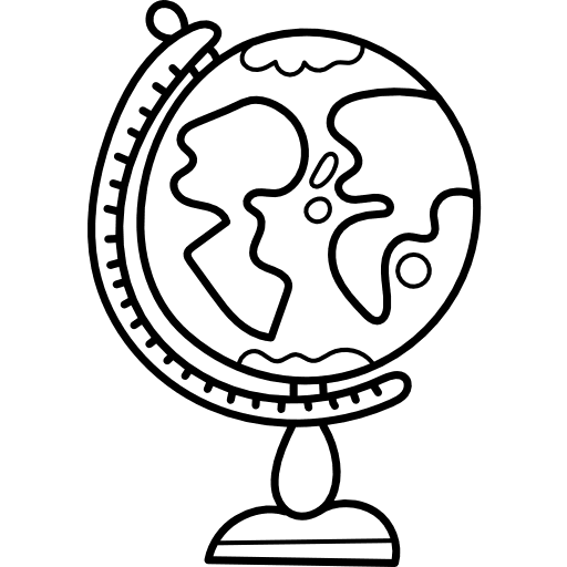 Earth globe earth grid map geography icon