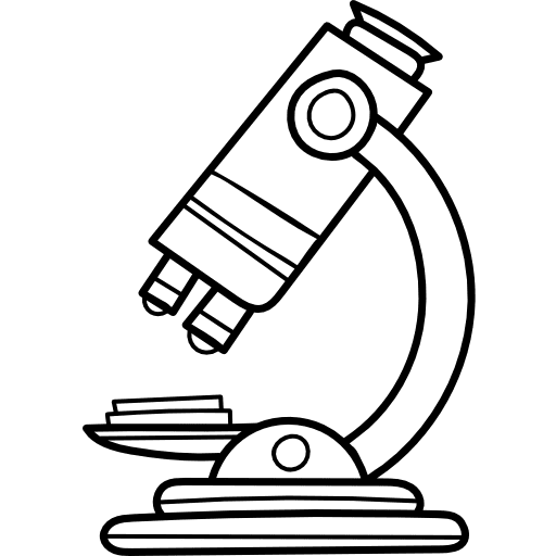 Microscope science scientific education icon