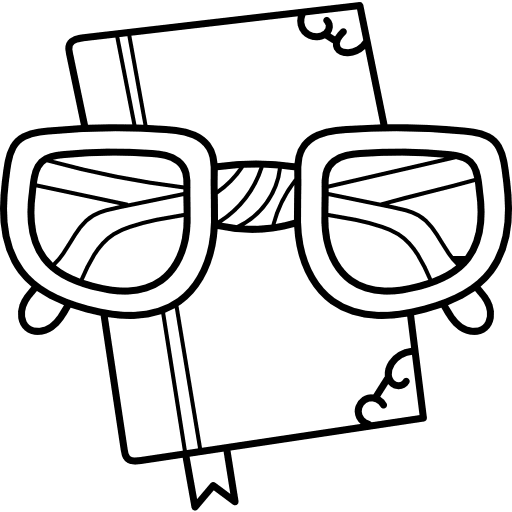 Reading glasses reading glasses reading education icon