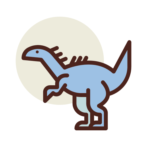 Dinosaur wild life extinct animals icon