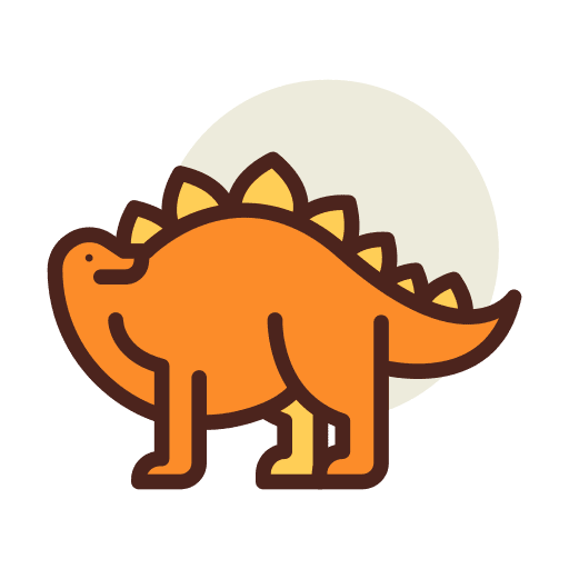 Stegosaurus animals dinosaur wild life icon