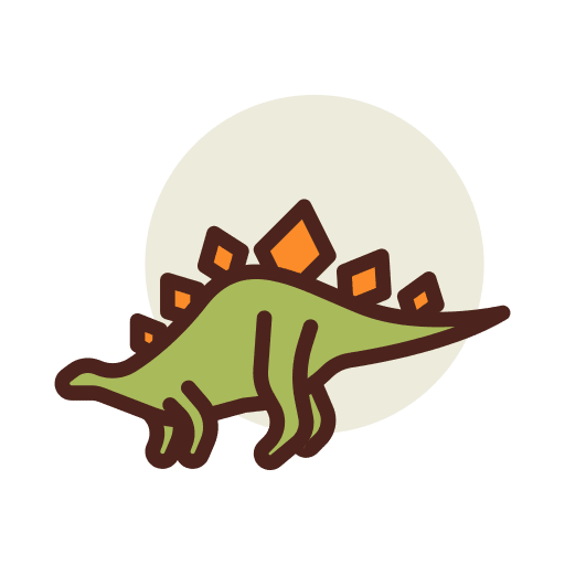 Stegosaurus extinct animals dinosaur icon