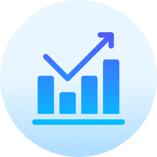 Bar chart chart performance increase icon