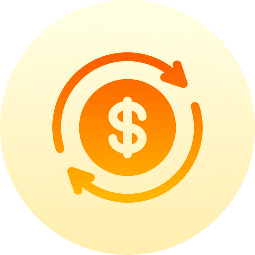 Return of investment income customer marketing icon